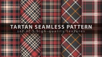 Set classic tartan seamless pattern.