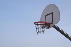 Street basketball hoop in Bilbao City, Spain photo