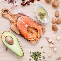 Salmon with healthy ingredients photo