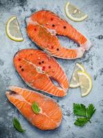 Salmon and lemon photo