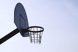 Street basketball hoop photo