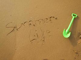 Summer Life message in the sand on the beach photo