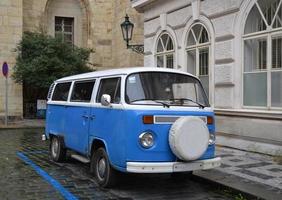 Blue VW van to travel photo