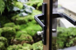 Door handle with a lock photo