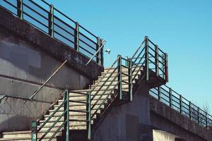 Stairs architecture on the street in Bilbao City, Spain photo