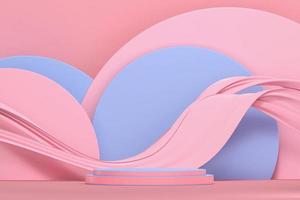 Abstract minimal pink and blue background photo