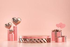 Valentine's Day stage podium mockup photo