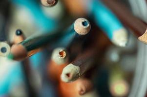 Macro photography for colored pencils photo