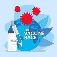 la carrera de la vacuna contra el coronavirus vector