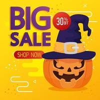 Happy Halloween sale banner vector