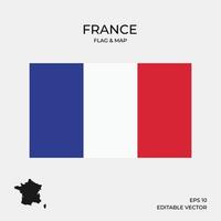 bandera de francia y mapa