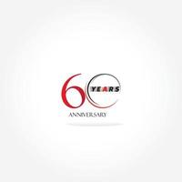 years anniversary linked logotype with red color isolated on white background for company celebration event vector