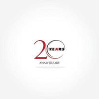 years anniversary linked logotype with red color isolated on white background for company celebration event vector