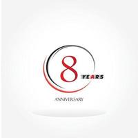 years anniversary linked logotype with red color isolated on white background for company celebration event vector