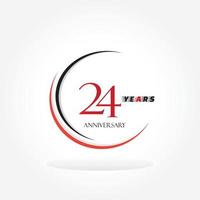 years anniversary linked logotype with red color isolated on white background for company celebration event vector