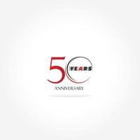 years anniversary linked logotype with red color isolated on white background for company celebration event vector