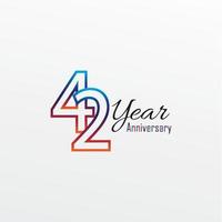 years anniversary celebration blue Colors Comical Design logotype. anniversary logo isolated on White background vector