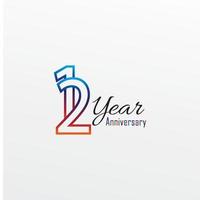 years anniversary celebration blue Colors Comical Design logotype. anniversary logo isolated on White background, vector Horizontal number design for celebration -vector