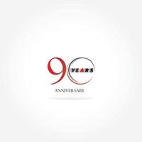 years anniversary linked logotype with red color isolated on white background for company celebration event vector