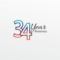 years anniversary celebration blue Colors Comical Design logotype. anniversary logo isolated on White background vector