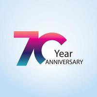 año aniversario logo vector plantilla diseño ilustración