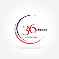 years anniversary linked logotype with red color isolated on white background for company celebration event vector