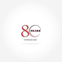 years anniversary linked logotype with red color isolated on white background for company celebration event vector