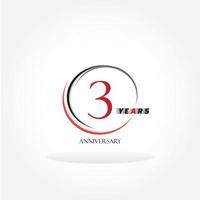 years anniversary linked logotype with red color isolated on white background for company celebration event vector