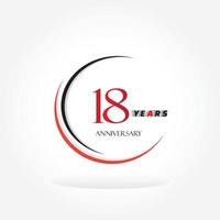 years anniversary linked logotype with red color isolated on white background for company celebration event vector