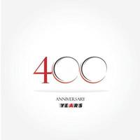 years anniversary linked logotype with red color isolated on white background for company celebration event vector