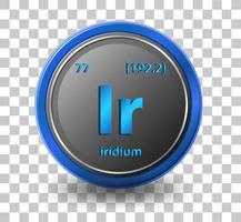 Iridium chemical element vector