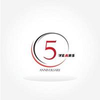 years anniversary linked logotype with red color isolated on white background for company celebration event vector