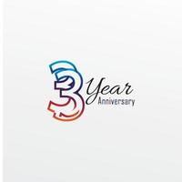 years anniversary celebration blue Colors Comical Design logotype. anniversary logo isolated on White background vector