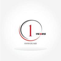 years anniversary linked logotype with red color isolated on white background for company celebration event vector