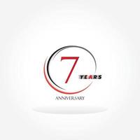 years anniversary linked logotype with red color isolated on white background for company celebration event vector