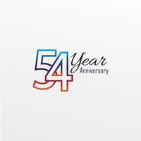 years anniversary celebration blue Colors Comical Design logotype. anniversary logo isolated on White background vector
