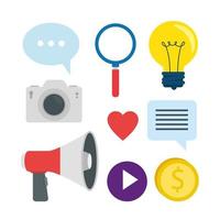 Social media icon set vector