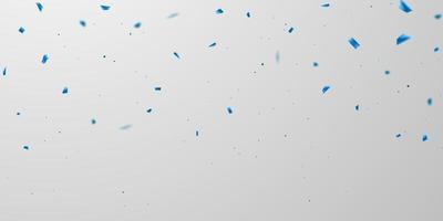 Celebration background template with confetti blue ribbons. luxury greeting rich card. vector