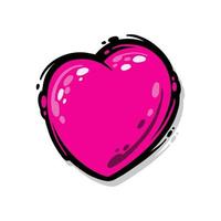 Ilustración de vector de corazón de amor. bueno para la celebración del día de San Valentín o enamorarse símbolo.