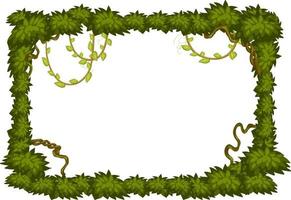 Blank banner with jungle tree elements frame template vector