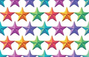 Colorful starfish pattern. Summer background vector