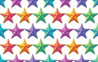 Colorful starfish pattern. Summer background vector