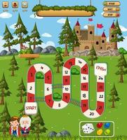 Board Game for kids in fantasy style template vector