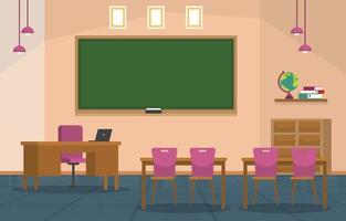 Empty Classroom in High School Illustration vector