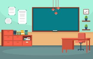 Empty Classroom in High School Illustration vector