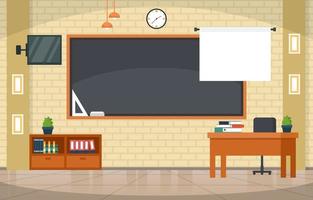Empty Classroom in High School Illustration vector