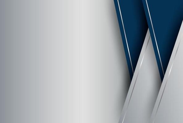 Abstract. blue - silver gradient geometric overlap shape background. vector.