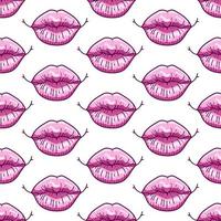 glossy pink lips seamless pattern vector