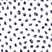 Vector seamless pattern with hand drawn black pebbles. Isolated on white. .