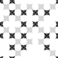 Snowflake doodle seamless pattern